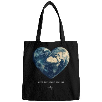 Discover Keep the Heart Beating Earth Day Earth Environment Bags