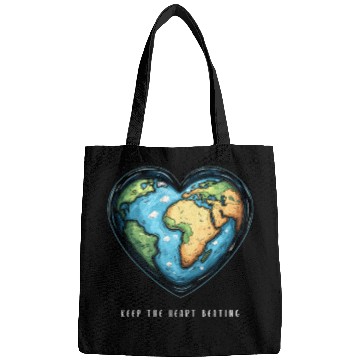 Discover Keep the Heart Beating Environment Earth Day Earth Bags