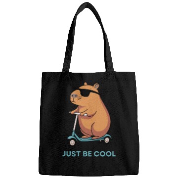 Discover Just Be Cool – Chill & Funny Capybara Design! Bags