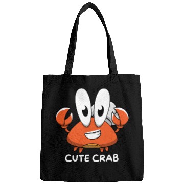 Discover Cute Crab – Adorable & Playful Design! Bags