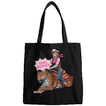 Discover Girl Power Cowgirl Riding a Leopard Western Bags