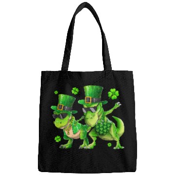 Discover Happy St Patricks Day Dinosaur T-rex Dabbing Bags