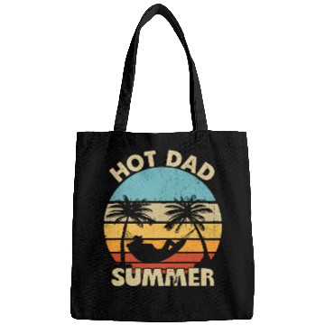 Discover Hot Dad Summer Vintage Retro Sunset Bags