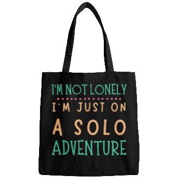 Discover Solo Adventurer, Not Lonely - Funny Gift, Wanderlu Bags