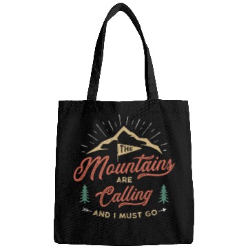 Discover The Mountains Are Calling Vintage Design Bags