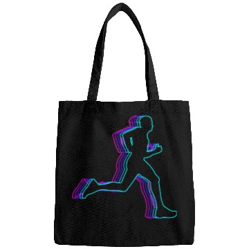 Discover Retro Runner Marathon Running Vaporwave Bags