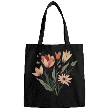 Discover Flower Plant Boho Floral Nature Nature Lover Bags