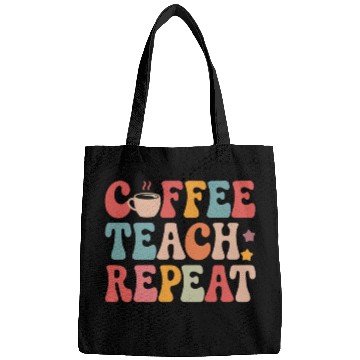 Discover Coffee Teach Repeat Teacher Life Bags