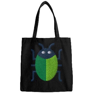 Discover Green bug embroidered Bags