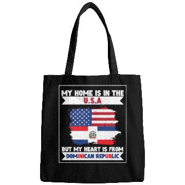 Discover My Home The USA Heart From Dominican Republic US Bags