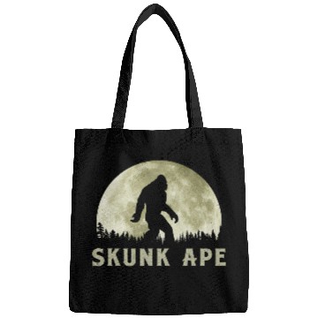 Discover Skunk Ape Bigfoot Moon Silhouette Retro Believe Bags