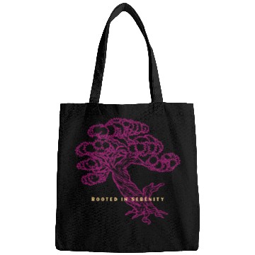 Discover rooted in serenity bonsai tree Bags