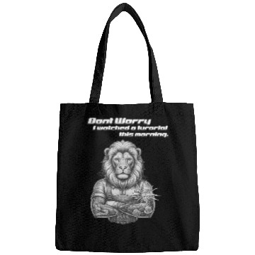 Discover Fearless Tattooed Lion I Watched a tutorial Bags