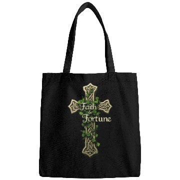 Discover Celtic Cross Faith & Fortune Shamrock Design Bags