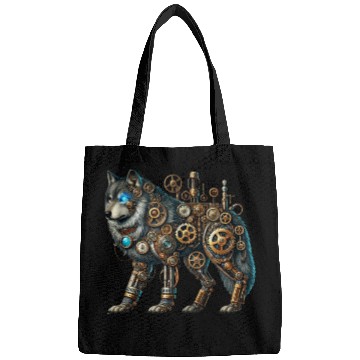 Discover Steampunk Wolf Bags, Mechanical Wolf Design