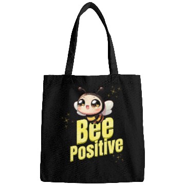 Discover Bee Positive Kawaii Illustration Bags