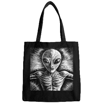 Discover Grey Alien Engraving Bags