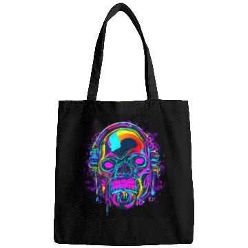 Discover Neon Style Skull Rave Party Glow Bags
