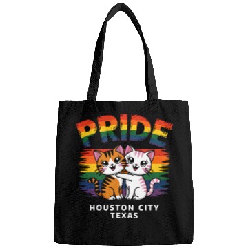 Discover Pride Month Houston City Texas USA Rainbow Flag LG Bags