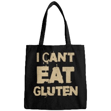 Discover I Can't Eat Gluten Gluten Sensitivity Typography Bags