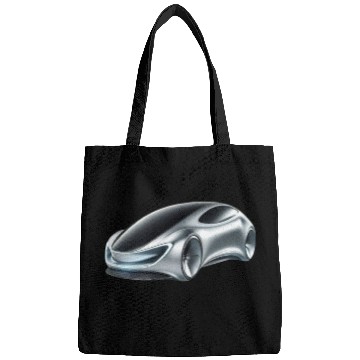 Discover Silver and Black Futuristic Car Bags