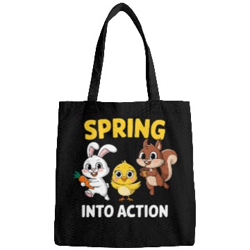 Discover Spring Into Action- Cute Bunny, Chick and Squirrel Bags