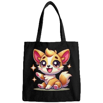 Discover Charming Fox Cub Cartoon Design Bags