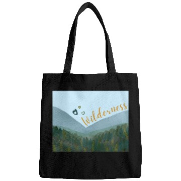 Discover Love wilderness sticker, adventure, outdoors Bags