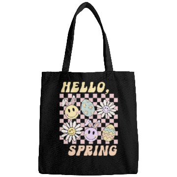 Discover Hello Spring Cute Easter Bunny Design Bags