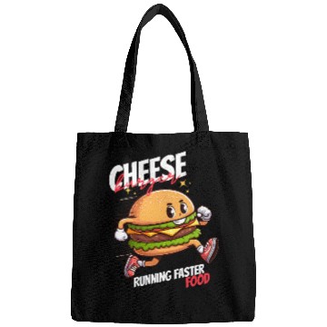 Discover Cheese burger running faster food Bags
