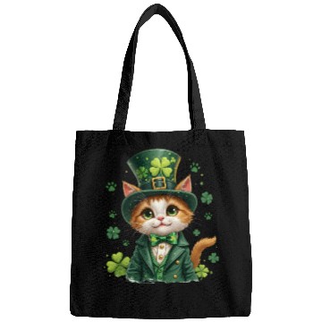 Discover Shamrock Irish Cat St Patricks Day Bags
