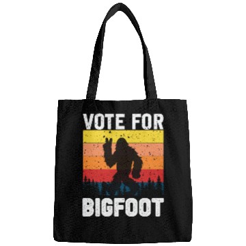 Discover Vote For Bigfoot Funny Retro Graphic Novelty Bags