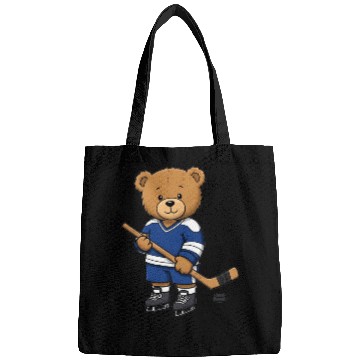 Discover Teddy bear ice hockey player Bags
