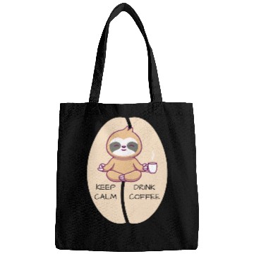 Discover Keep Calm Drink Coffee Sloth Bags