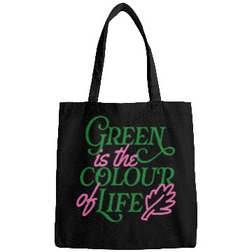 Discover Vibrant Green Life Affirmation Bags