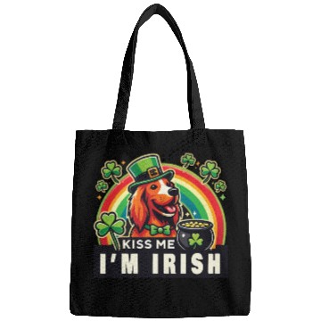 Discover Kiss Me I'm Irish Dog St. Patrick's Day Bags