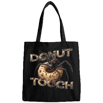 Discover Donut Spider Funny Pun Bags