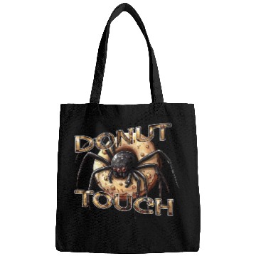 Discover Donut Spider Funny Pun Bags