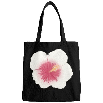 Discover pink hibiscus flower Bags
