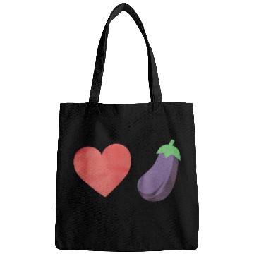 Discover Love Eggplant Funny Gay LGBTQ Pride Bags