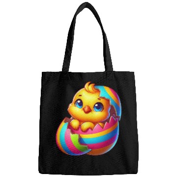Discover Cute Chick Cartoon Colorful Easter Egg Hatching Bags
