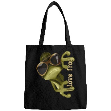 Discover i love frog funny frog design Bags