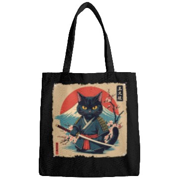 Discover samurai cat Bags