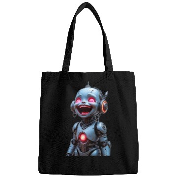 Discover Scrap Metal Robot Baby huge smile Bags