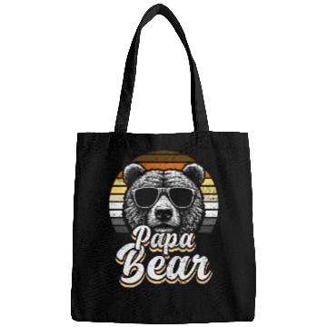 Discover Papa Bear Gay Pride Retro Cool Bear Flag Style Bags