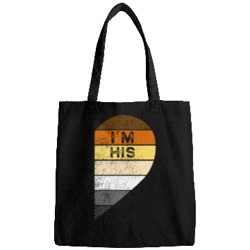 Discover Bear Pride Couple Heart I'm His He's Mine Matching Bags