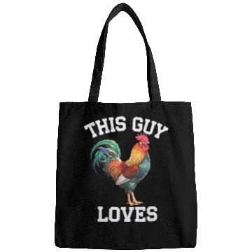 Discover This Guy Loves Cock Chicken Bird Funny Gay Bags