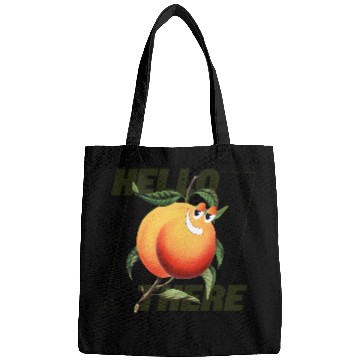 Discover Hello There – Smiling Peach Flirt Graphic Bags