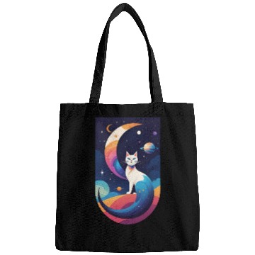 Discover Celestial Cosmic Cat Bags