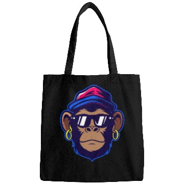 Discover Cool Monkey with Sunglasses Urban Cartoon Style Bags
